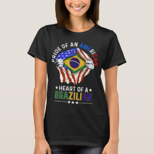Brazilian American Foreign Country Brazil Flag T-Shirt