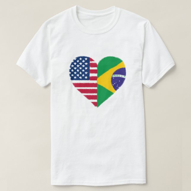 Brazilian American Love T-Shirt (Design Front)