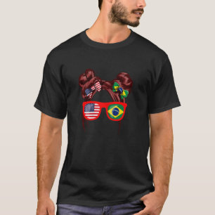 BRAZILIAN American ROOTS USA Brazil Flag Brazilian T-Shirt