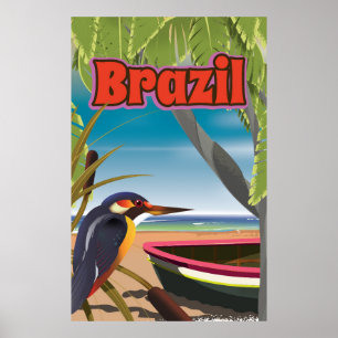 Brazilian Beach Post Card travel print