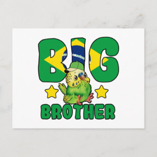 Brazilian Big Brother - Bird with Brazil Flag Postcard