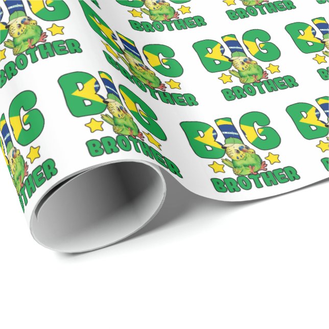 Brazilian Big Brother - Bird with Brazil Flag Wrapping Paper (Roll Corner)