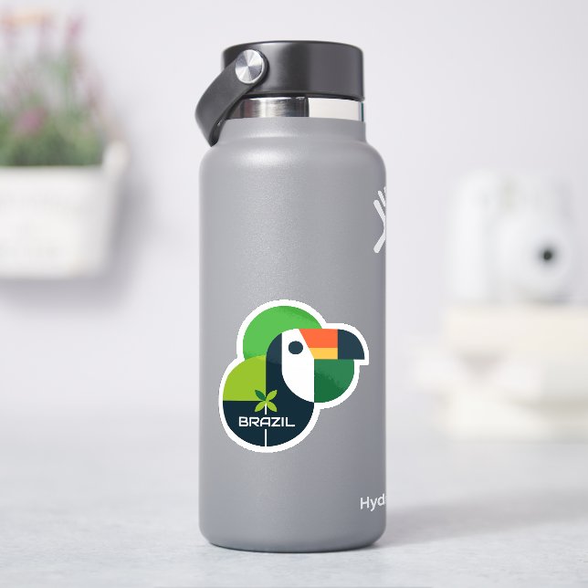 Brazilian Bird Geometric Toucan Personalized Art (HydroFlask)