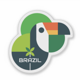 Brazilian Bird Geometric Toucan Personalized Art