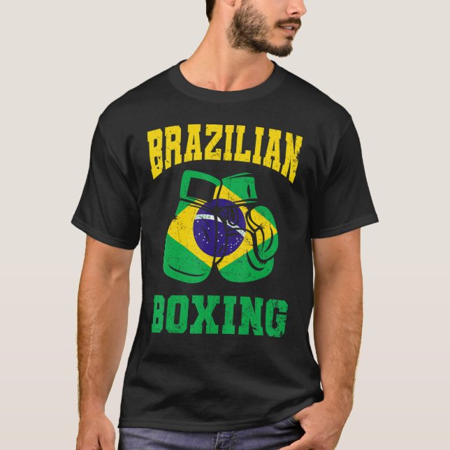 Brazilian Boxing Gloves Brazil Pride  Mens Womens  T-Shirt (Front)