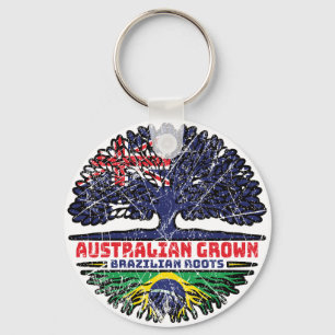 Brazilian Brazil Australian Australia Tree Roots Key Ring