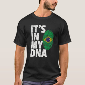 Brazilian Brazil Flag IT's IN MY DNA Christmas Gif T-Shirt