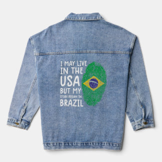 Brazilian Brazil Tee Men Brazil Flag Women Denim Jacket