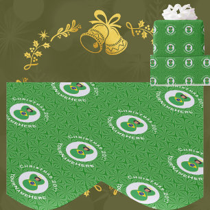 Brazilian Christmas Angel Flag Personalised  Wrapping Paper