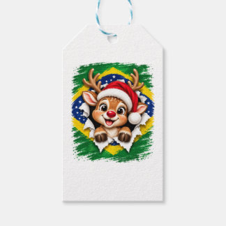 Brazilian Christmas Reindeer Gift Tags
