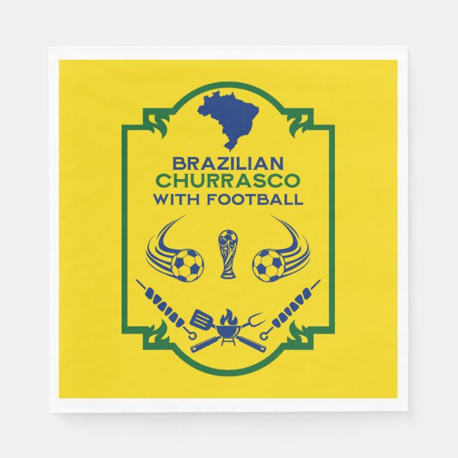 Brazilian Churrasco BBQ Time Napkin (Front)