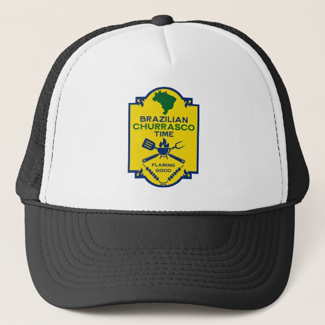 Brazilian Churrasco BBQ Time Trucker Hat (Front)