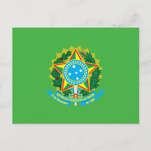 Brazilian coat of arms postcard (Front)