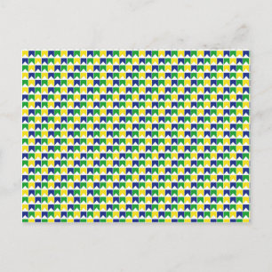 Brazilian colours flag postcard