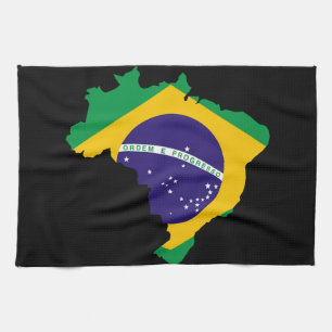 Brazilian country flag tea towel