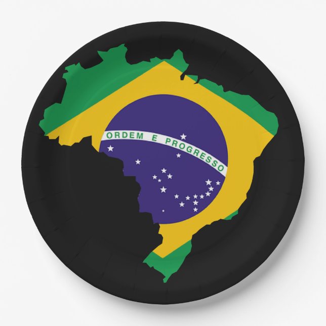 Brazilian country paper plate (Front)