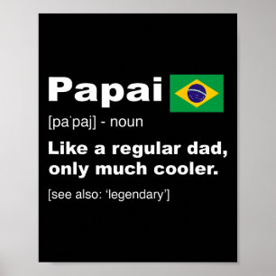 Brazilian Dad Definition Shirt Funny Fathers Day G Poster