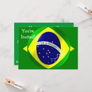 Brazilian Flag Any Occasion Invitation