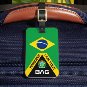 Brazilian Flag, bag tags, Brazil / Personalised Luggage Tag