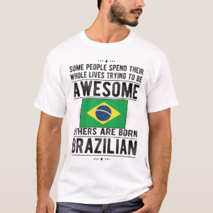 Brazilian Flag Brazil Heritage Brazilian Roots T-Shirt