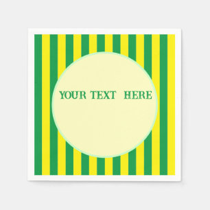Brazilian Flag Colours Custom Text Napkin