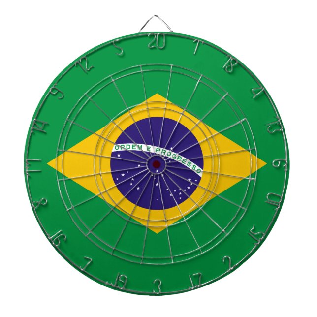 Brazilian flag dartboard (Front)