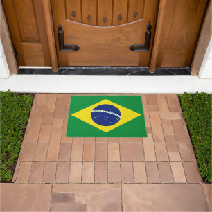 Brazilian flag doormat for home or business