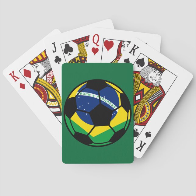 Brazilian Flag Football Playing Cards (Back)