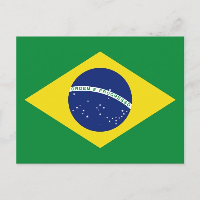 Brazilian flag of Brazil custom postcards (Front)