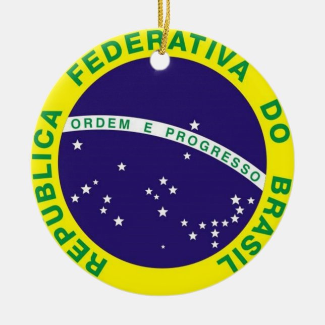 BRAZILIAN Flag Ornament (Front)