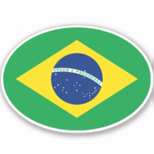 Brazilian Flag Oval