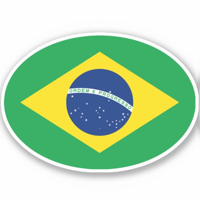 Brazilian Flag Oval (Front)