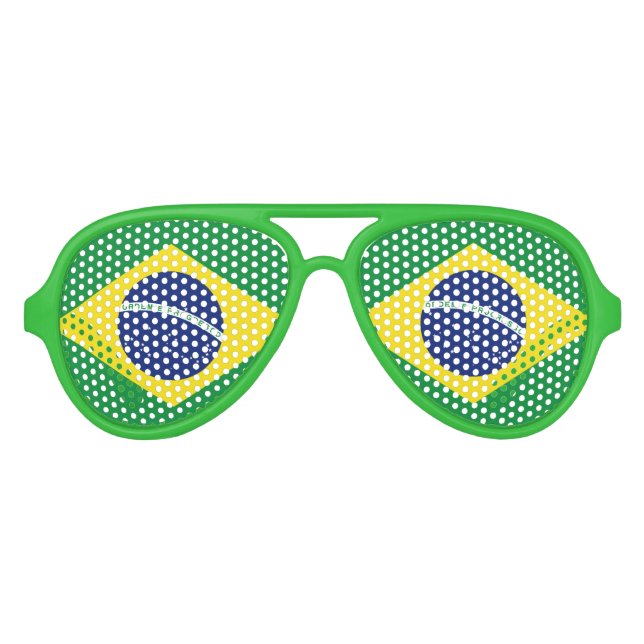 Brazilian flag party glasses | Brasil sunglasses (Front)