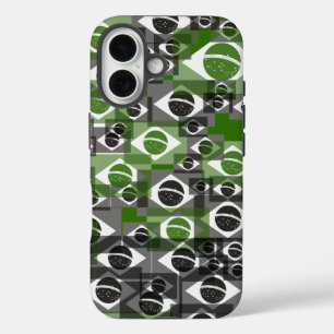 Brazilian flag pattern iPhone 16 case