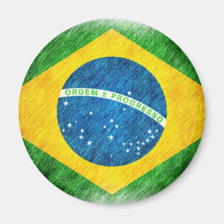 Brazilian_Flag_Pencil_Painting Magnet