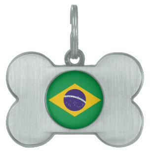 Brazilian flag pet tag