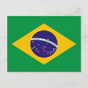 Brazilian flag postcard