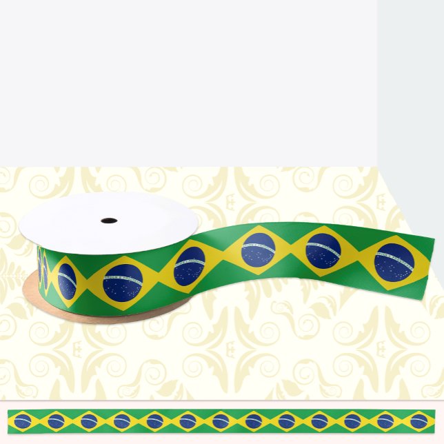 Brazilian Flag ribbon, Brazil fashion /sports Satin Ribbon (Creator Uploaded)