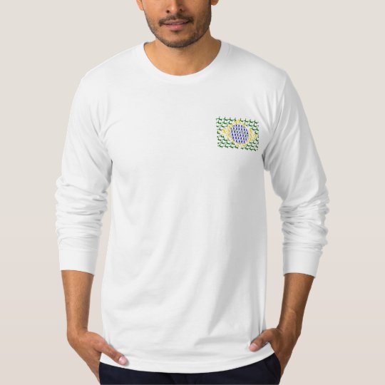 Brazilian flag soccer players long sleeve shirt