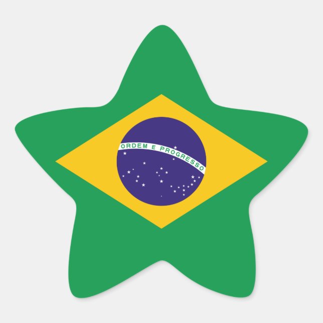 Brazilian flag star sticker (Front)