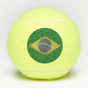 Brazilian flag tennis balls