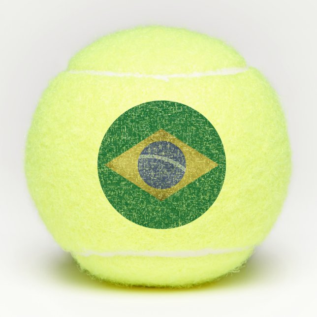 Brazilian flag tennis balls (Front)
