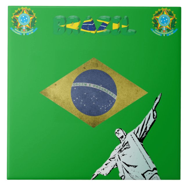 Brazilian flag tile (Front)