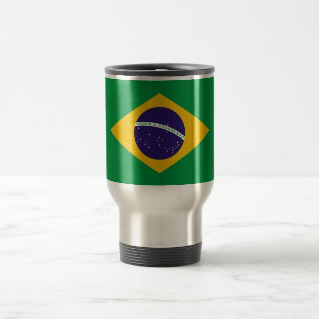 Brazilian flag travel mug (Center)