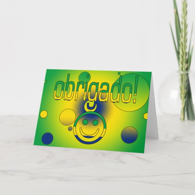 Brazilian Gifts Thank You / Obrigado Face (Front)