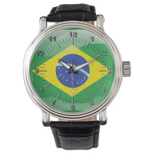Brazilian glossy flag watch
