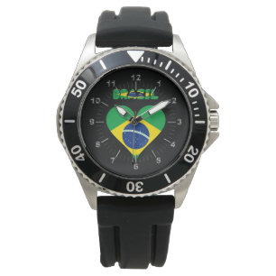 Brazilian heart flag watch