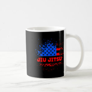 Brazilian Jiu Jitsu American Flag Martial Arts Coffee Mug