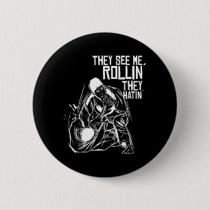 Brazilian Jiu Jitsu and BJJ 6 Cm Round Badge