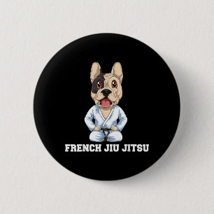 Brazilian Jiu Jitsu and BJJ Dog 6 Cm Round Badge
